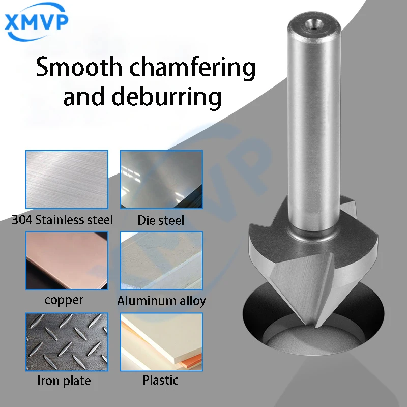 

Straight shank three-edge chamfering tool chamfering drill bit counterboring tool deburring drill