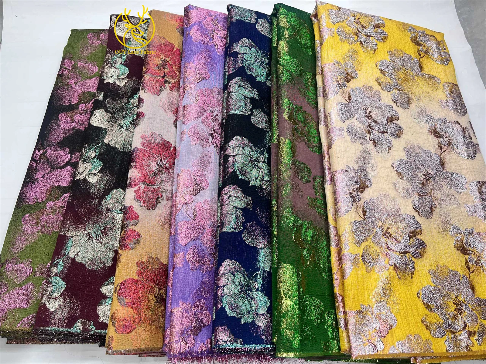 Neuester afrikanischer Jacquard-Spitzenstoff 2026, nigerianischer Chiffon-Spitzenstoff zum Nähen von Damenkleidern, Nähmaterial, 5 Yards – Detail 3
