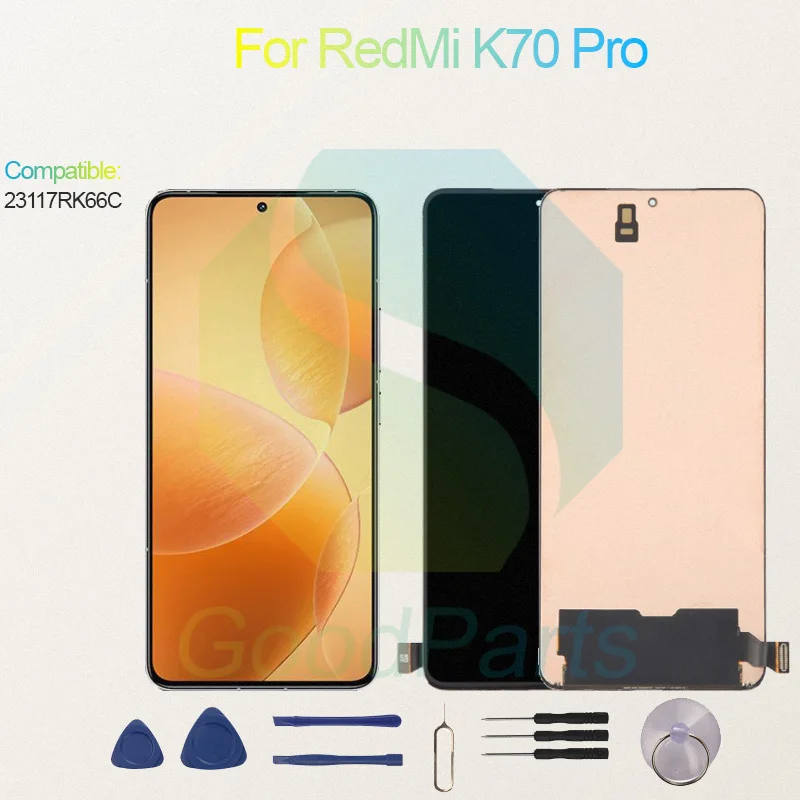 Test Before Ship For RedMi K70 Pro Display Touch Screen Digitizer Panel Assembly Lcd Screen 23117RK66C K70 Pro Screen Display