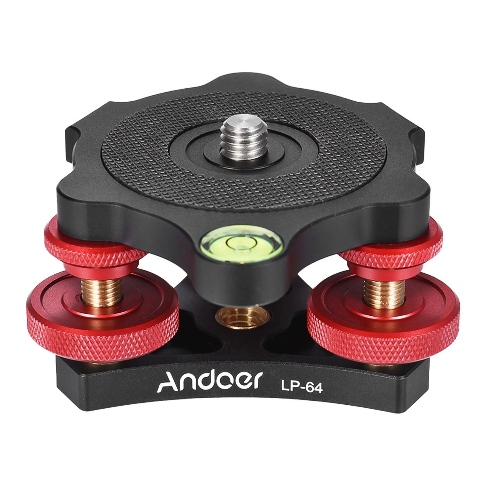 3 Wheel Tripod Bubble Level Leveling Balance Base Tri-wheel Precision Camera Leveler with Bubble Level 3/8 Photography Accessory
