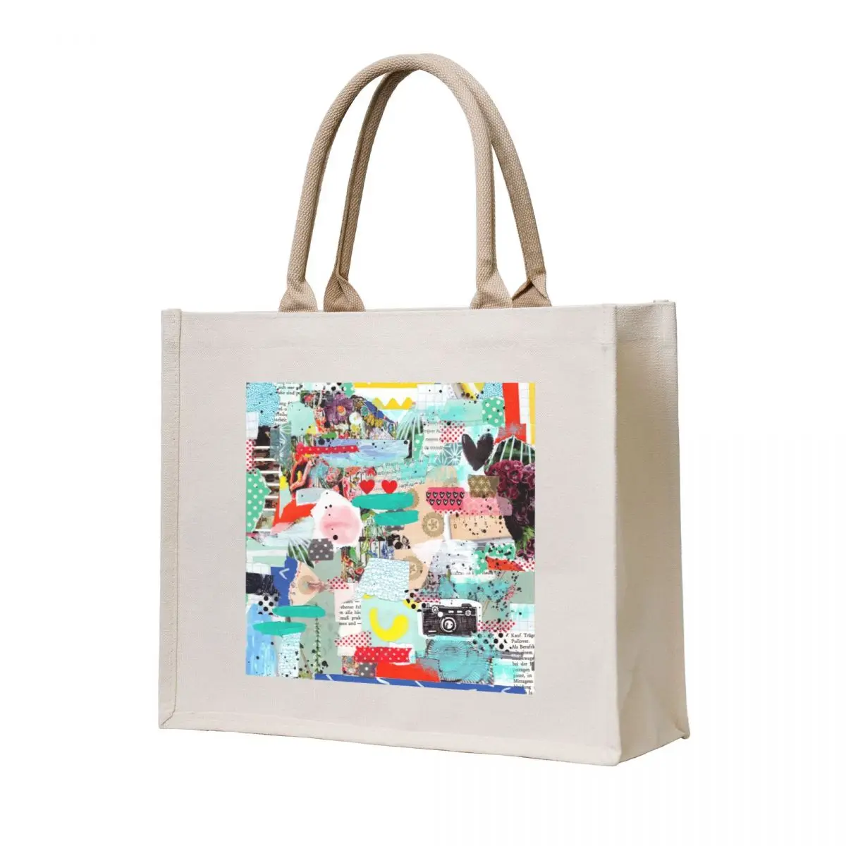 

Collage Artwork No. 3 Tote Bag university shopper bag Big bag Large bags for women