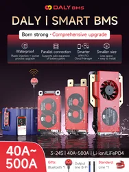 Daly Smart BMS Bateria Lifepo4 16S 48V 8S 4S BMS для литиевой батареи RS485 CANBUS Bluetooth App Уличное хранение 150A 200A