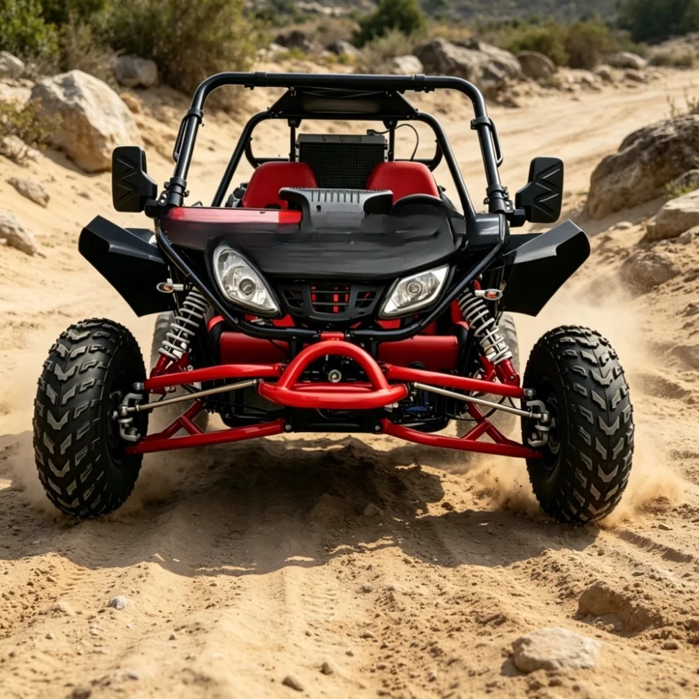 Customizable Go Kart Electric with Shock-absorbing Spring Elektrische Go Kart for Park Family Daily Play