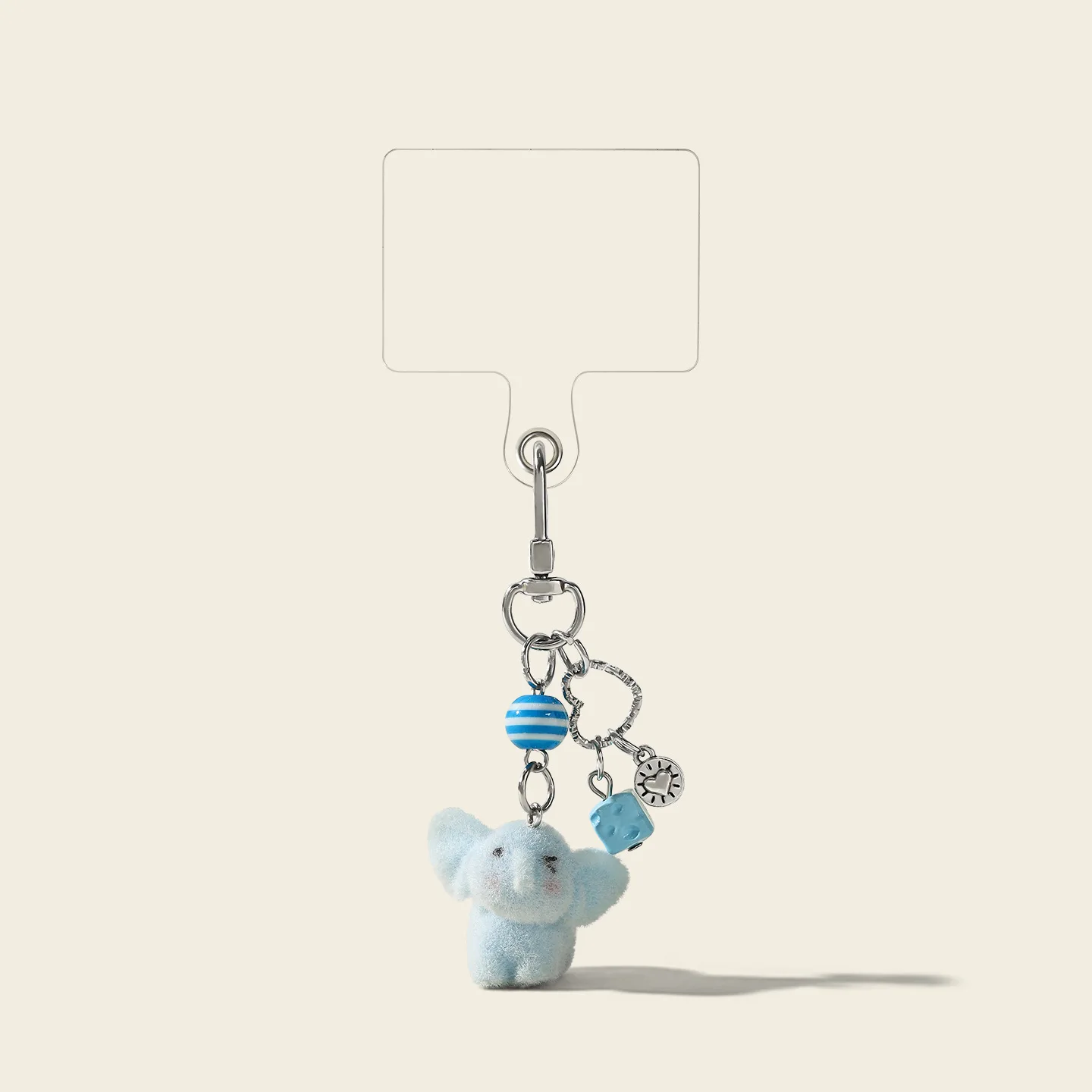 Cartoon Flocking Puppy Sunglasses Duck Keychain Cute Bear Elephant Doll Phone Straps Keyring Pendant Bag Decoration Keyring Gift