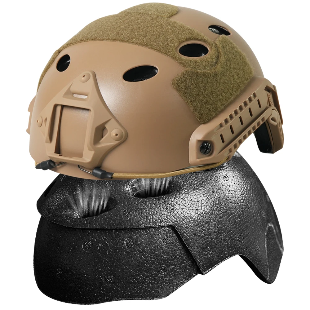 BOOIU خوذة تكتيكية سريعة PJ خوذة Airsoft مع نظارات واقية ABS CS خوذات ركوب الرماية معدات حماية الرأس الرياضية الخارجية #5
