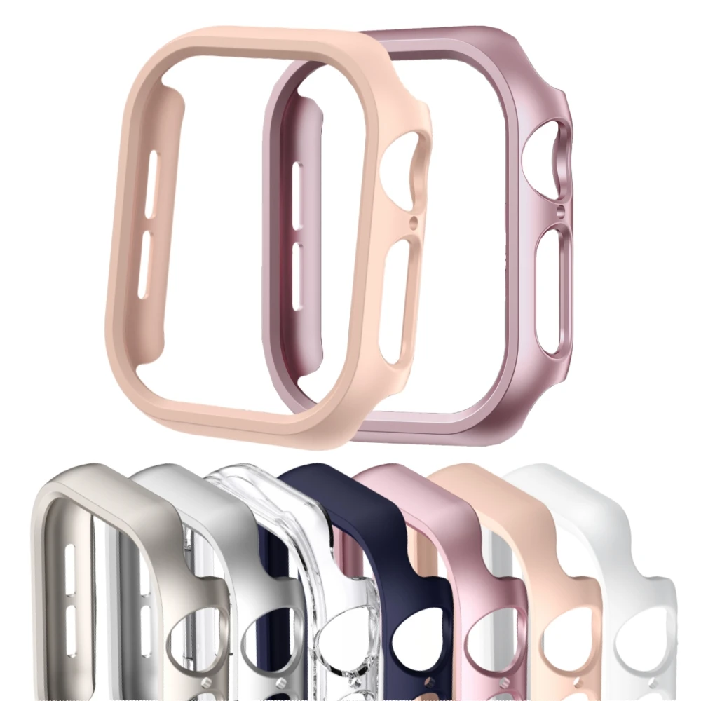 

6 Pack Hard Case For Apple Watch 42mm 46mm Electroplating Matte Bumper Protective Case Frame Compatible With iWatch Serise 10