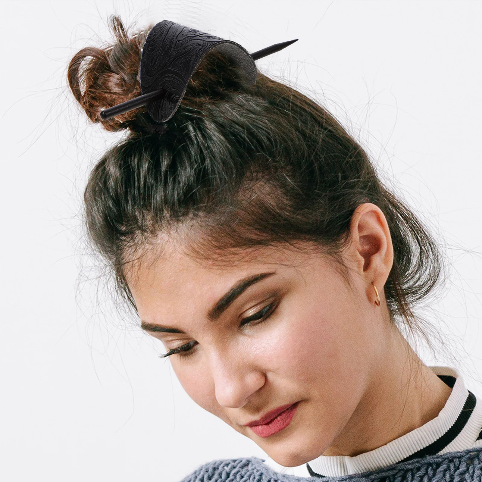 

3Pcs Hair Bun Stick Clip Classic Hairpin Ponytail Holder Pin Comfortable Hair Accessory for Women Ponytail Holder Pin