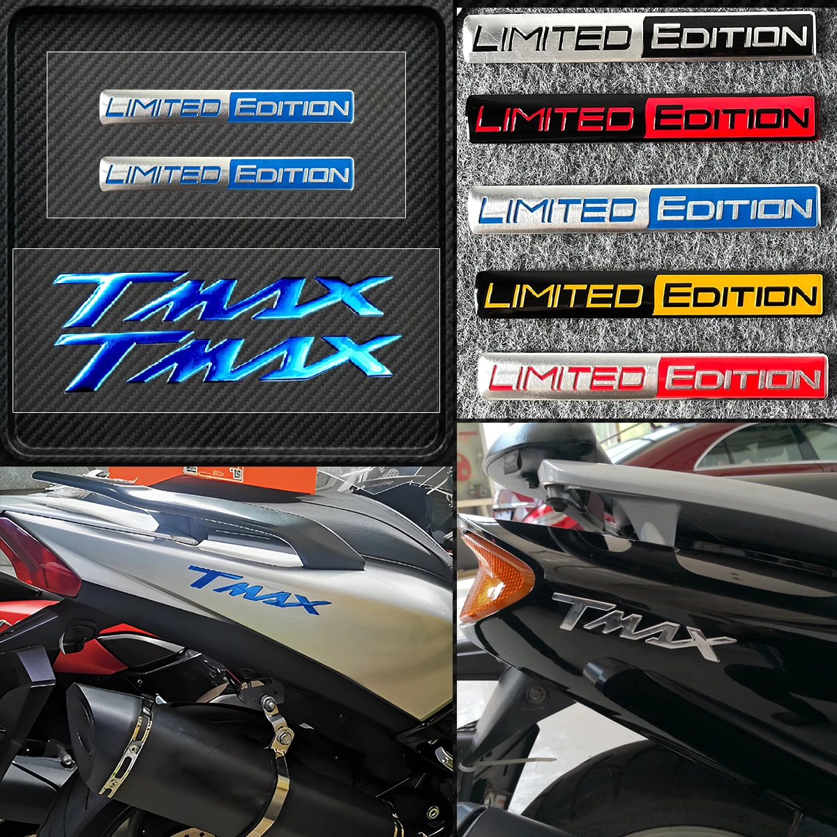 For TMAX 500 530 560 Motorbike Body Tank TMAX Emblem Label Badge 3D Stickers Motorcycle Accessories Limited Edition Logo Decals