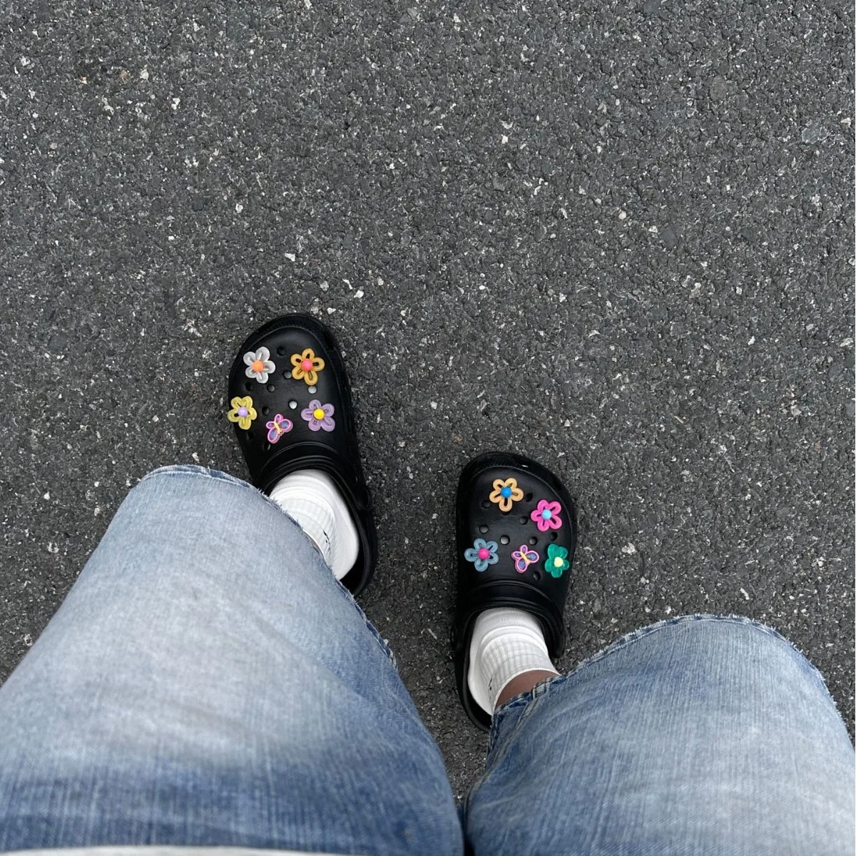 

Dopamine cloud hole shoes women's new summer cute flowers heightened platform beach shoes sandals