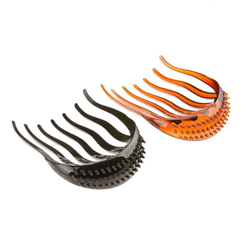 Fluffy Hair Comb Clip Plastic Women fluffy Rod Bun Hair Clips Insert Hairpin Ponytail Holder Hair Accessories Hair Styling Tools