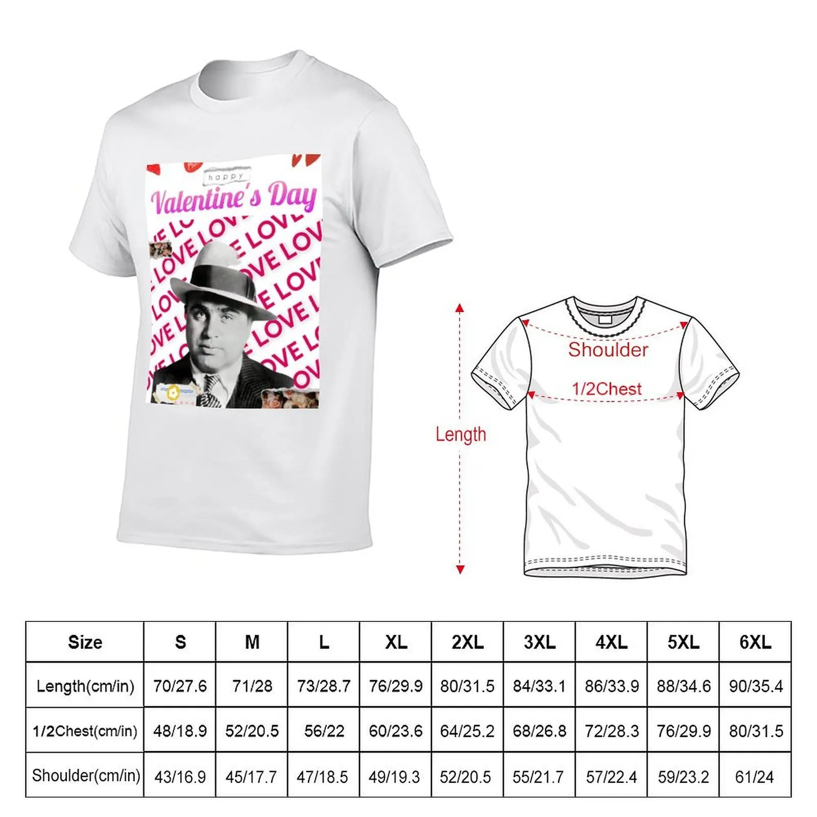 Capone wishes you happy Valentine's day T-Shirt man t shirt graphic man t shirt luxury T-Shirt