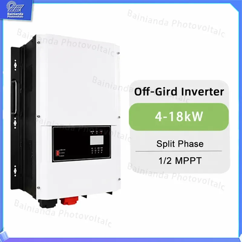 Off Grid Solar Inverter 4000W to 18000W Single Phase Pure Sine Wave PV Power System Hybrid Battery Charger MPPT Controller