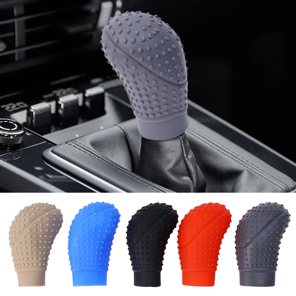 Universal Car Manual Gear Shift Cover Non-Slip Silicone Knob Sleeve Gear Shift Grip Protective Covers Car Interior Accessories