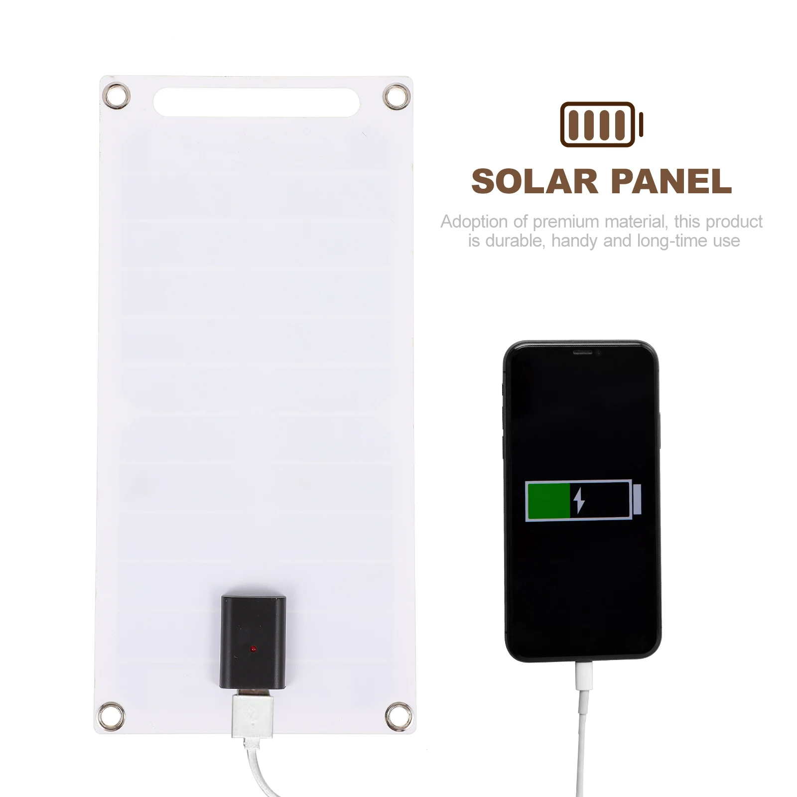 

1pc Solar Panels High Efficiency Semi-Flexible Single Crystal Lightweight Waterproof Portable Camping Hiking Travel Charging