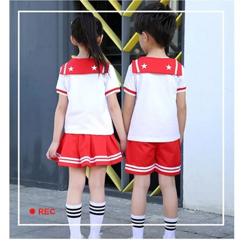 School uniform, elementary school summer suit, British academy style, kindergarten uniform, summer suit, children's class unifor