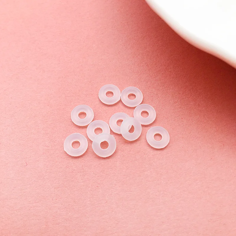 100/500pcs Elastic Silicone Rubber Stopper Rings Positioning Beads for European Bracelet Necklace DIY Jewelry Making Accessories