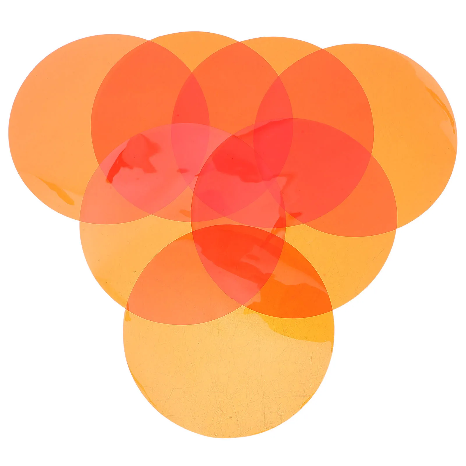 20Pcs Warm Light Filter Stickers Self Adhesive Amber Color Gel Sheets 74Mm Round Discs for Ceiling Spotlights Pendant Lamps