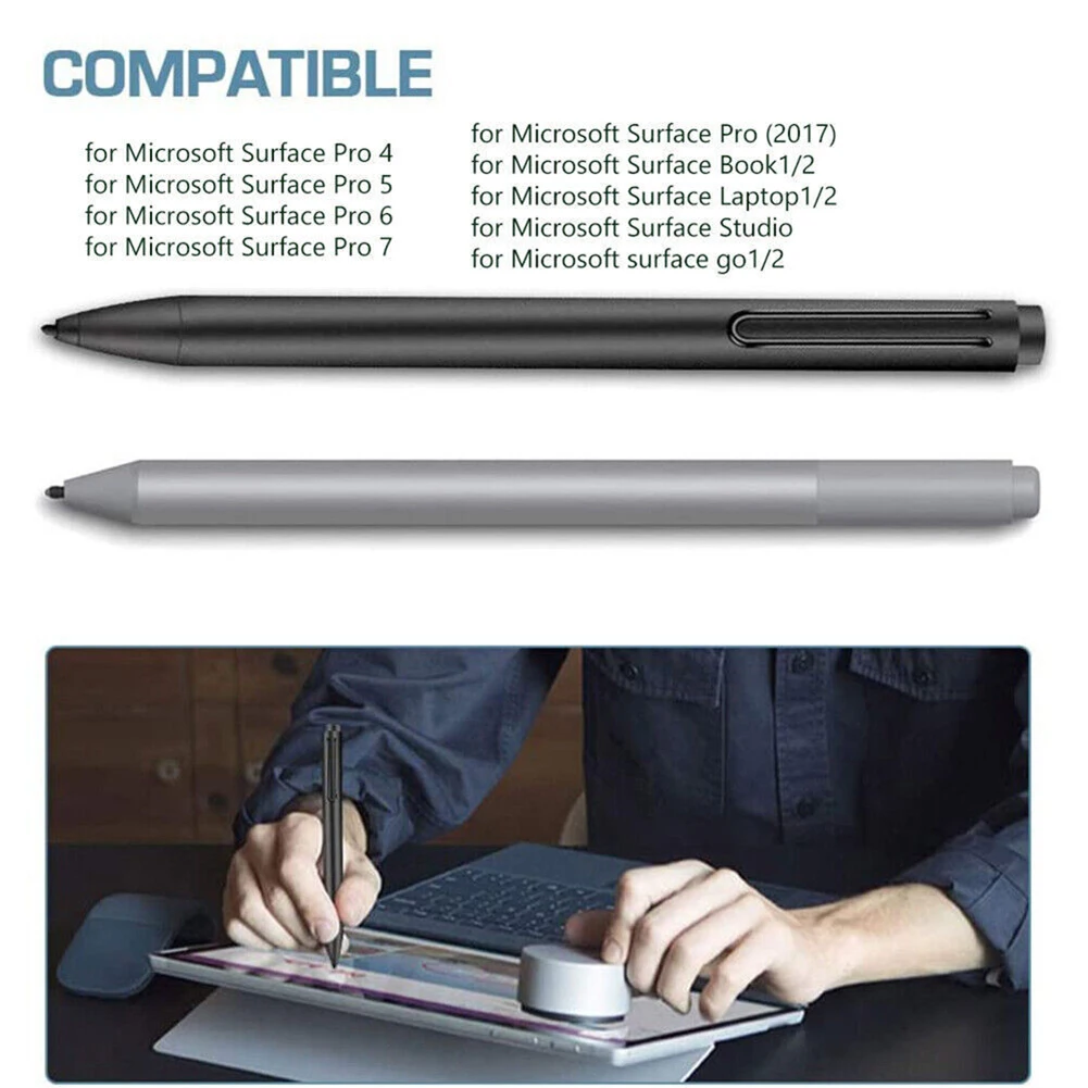 

5pcs 2H Stylus Nib Tip Replacement Touch Screen Pen Spare Nibs Accessories Capacitive Stylus Tip for Microsoft Surface Pro 7/6/5