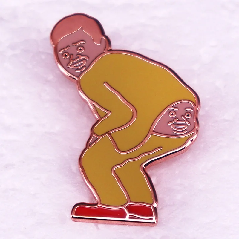 A2424 Funny Cartoon Boy Enamel Pins Lapel Pins for Backpack Briefcase Badges Brooches for Clothing Fashion Jewelry Accessories