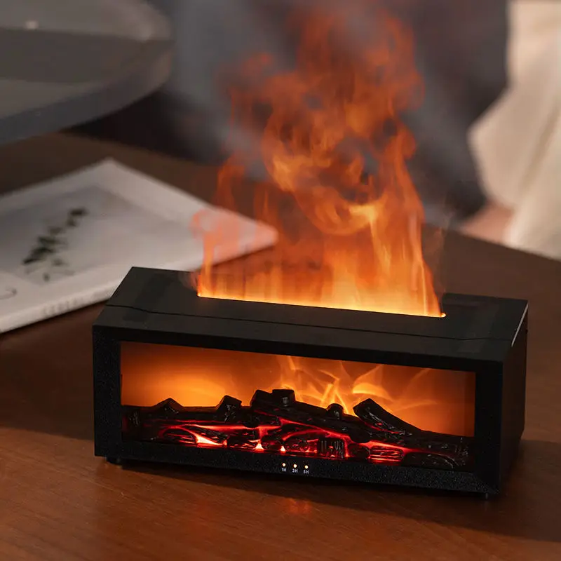 

Креативный увлажнитель воздуха для камина с автоматическим отключением, безводный, с LED-подсветкой и пультом ДУ, диффузор для эфирных масел, подарок для дома