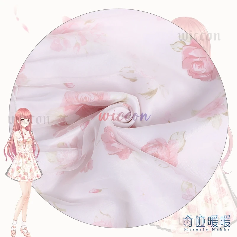 مجموعة أزياء نيكي التنكرية فستان وردي طويل مضفر مع ألعاب قلادة فستان حفلة مناسبة مخصصة لفتاة الزي