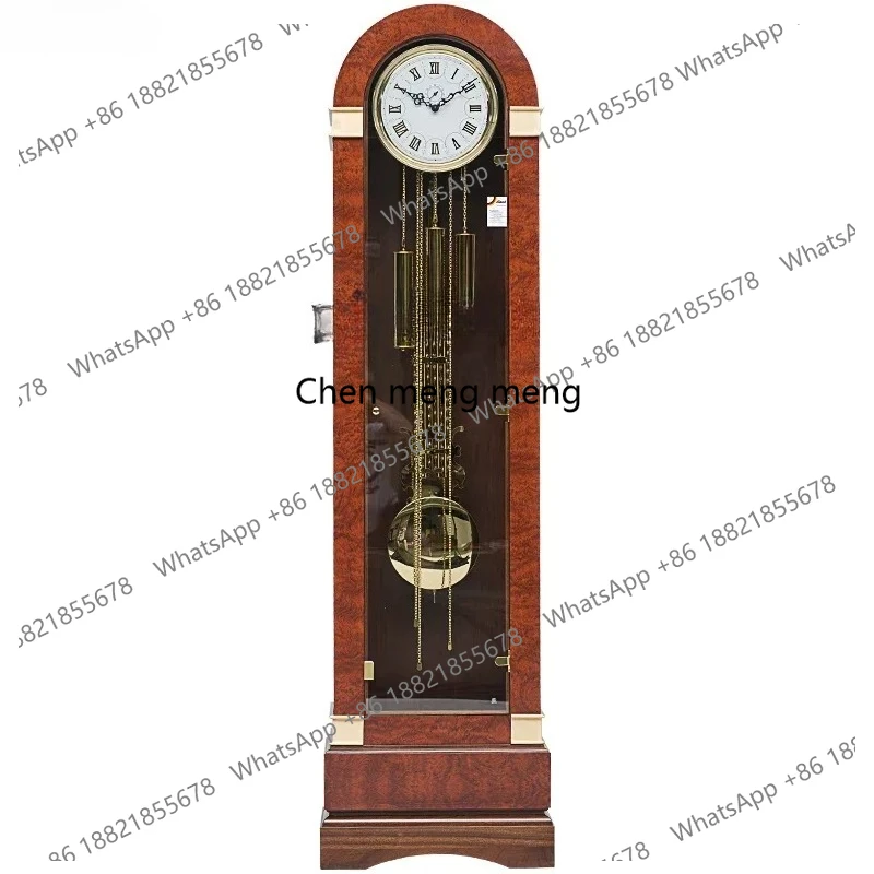 

European floor clock living room light luxury machinery floor living vertical large clock solid wood decorative floor clock