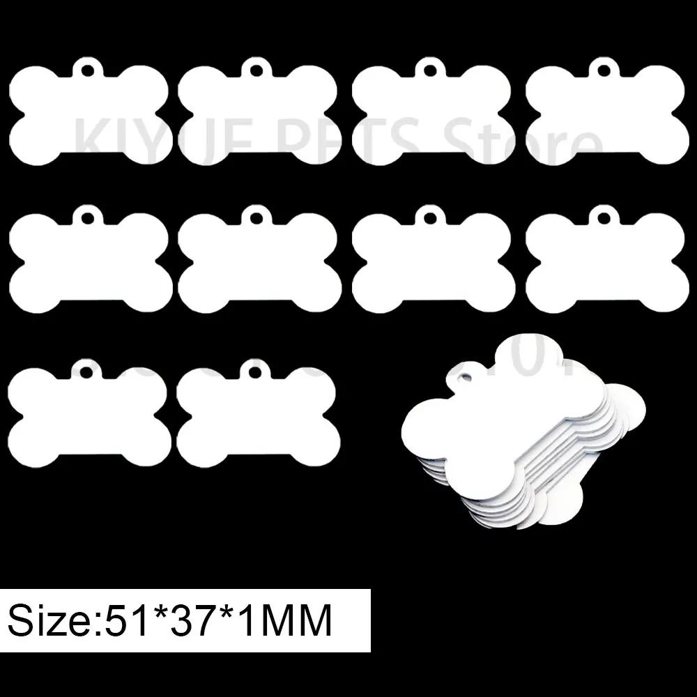 20 Stücke Großhandel Personalisierte Haustier ID Typenschild Wärmeübertragung Aluminium Blank Hang Tag Angepasst Schlüsselanhänger Zubehör Anhänger – Detail 2