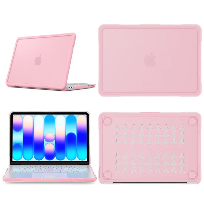 

Прозрачный жесткий чехол для MacBook Neo 13 A3404, MacBook Air 13 M3/M2/M1 и Pro 14 дюймов, тонкий защитный чехол с вентиляционными отверстиями
