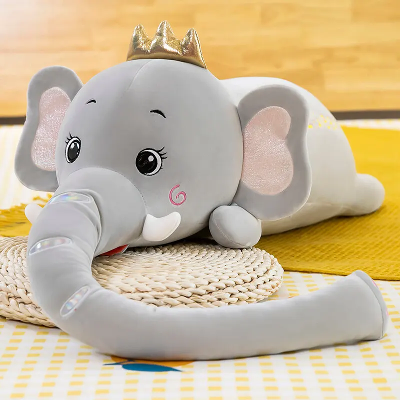 95/160cm longo nariz elefante brinquedo de pelúcia da vida real animal dos desenhos animados kawaii travesseiro recheado boneca macio dormir cama decoração do escritório almofada