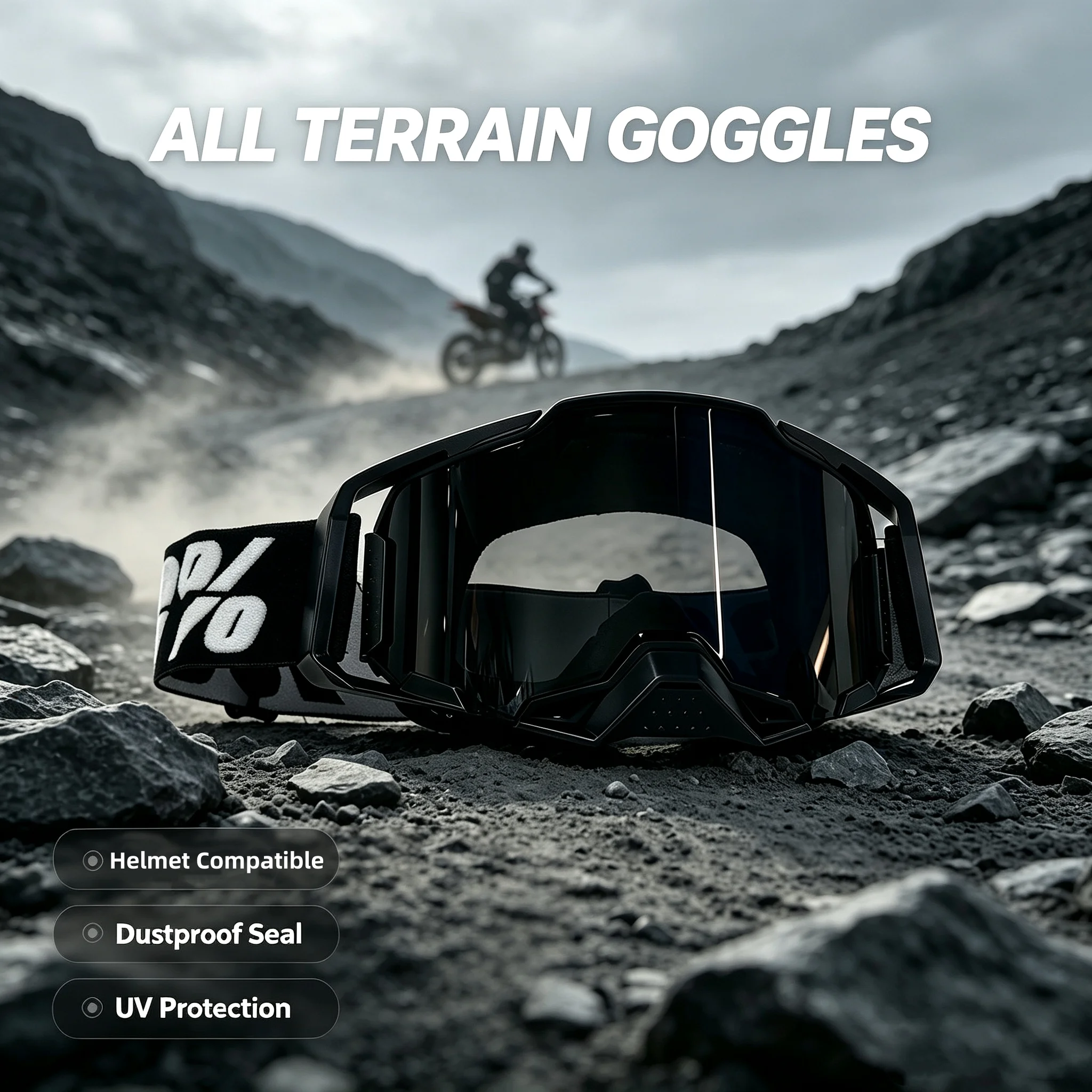 High Quality Professional Off-Road Goggles, Windproof Dustproof Glasses for Motorcycle Mountain Bike Outdoor Riding
