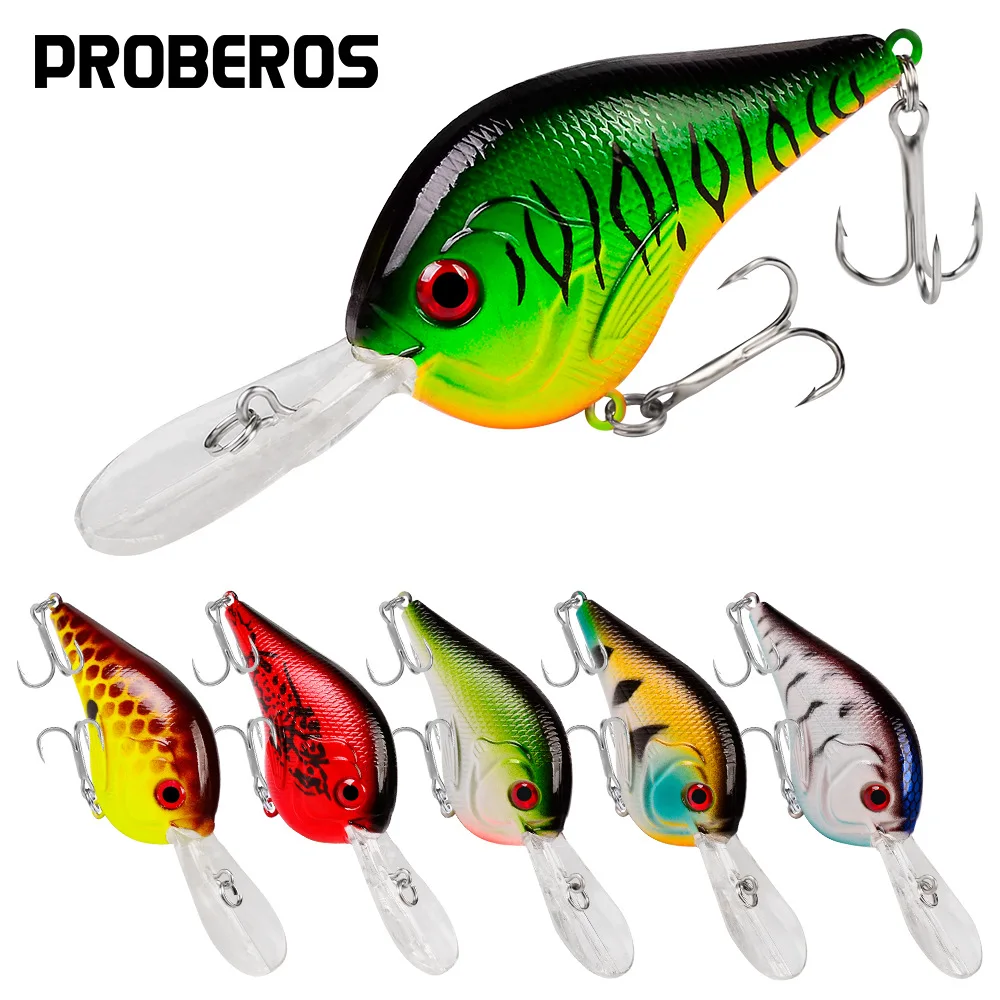 Proberos 9.5cm/10g Crankbait Topwater Wobbler Hard Isca Artificial Bait Rattling Long Lip Fishing Lure Pesca BASS Pike Fishing
