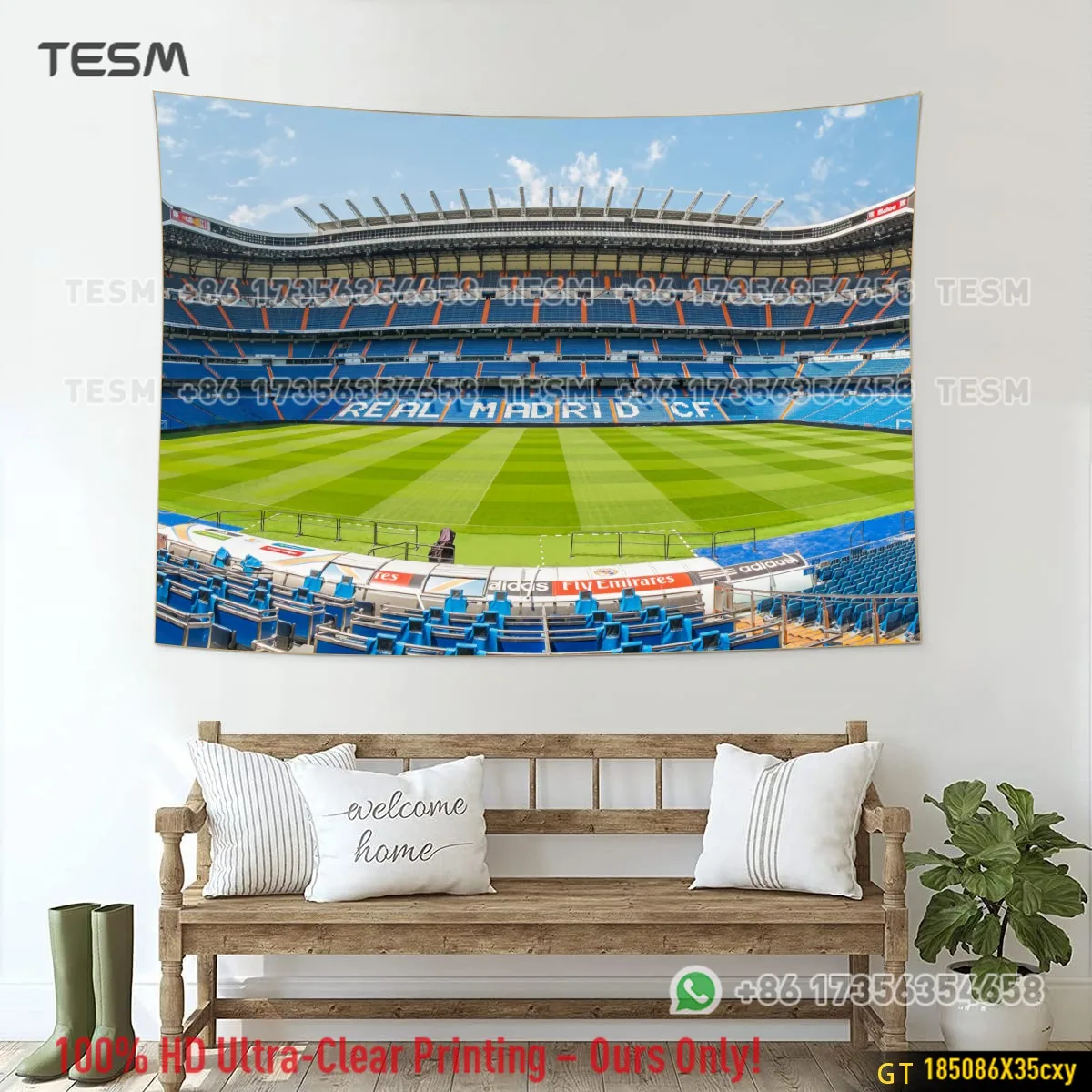 TESM 3D Print Competition Banners Fence Flags Wall Art Decorative Tapestries Hanging Freely Suitable Living Rooms  Bedrooms