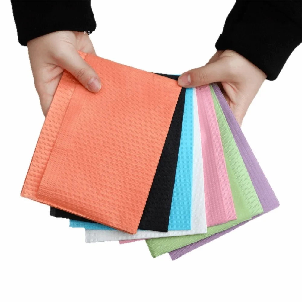 50/125 Sheets Disposable Nail Art Table Mat Foldable Absorbent Tattoo Table Covers Blue white orange green Pink Black Waterproof