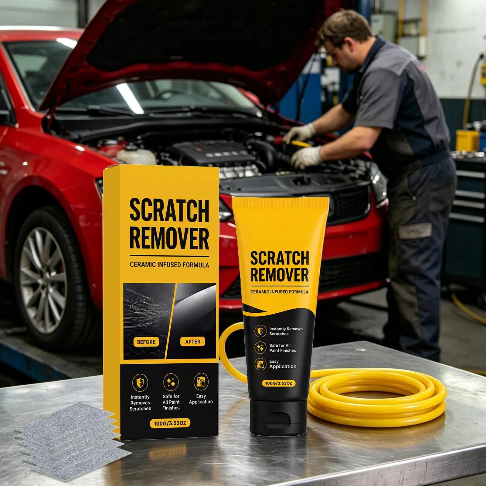 car scratch repair agent paint surface care grinding cream remove minor body scuffs dirt cleaning maintenance with nano flash