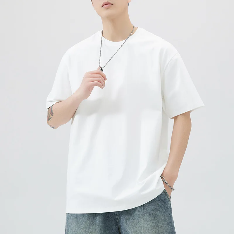 الراقية حريري القطن تنفس قصيرة الأكمام تي شيرت الرجال الصيف مصمم بول العلامة التجارية المطرزة أزياء عارضة جولة الرقبة أعلى