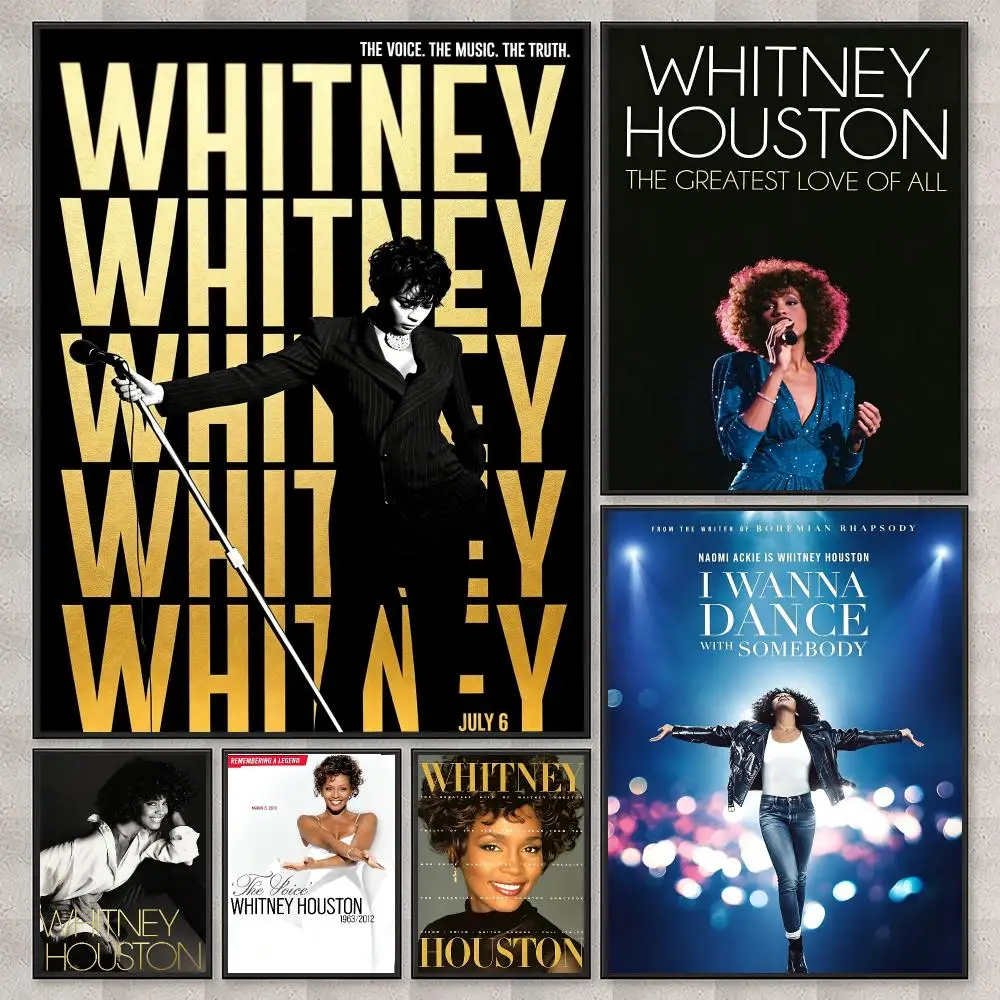 music Whitney Houston New Arrival Popular Art Print Poster HD Wall Art Sofa Home Decor Gift For Fans