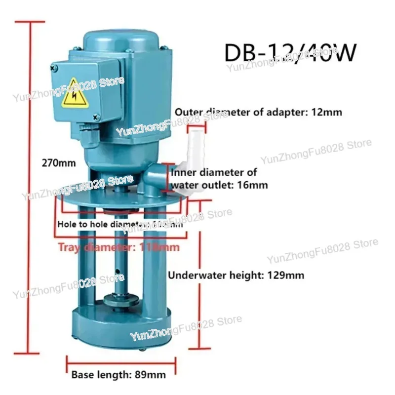 220V 380V 40W 12L/min Machine Tool Cooling Pump Lathe Oil Pump Electric Pump For Flushing Cooling Medium