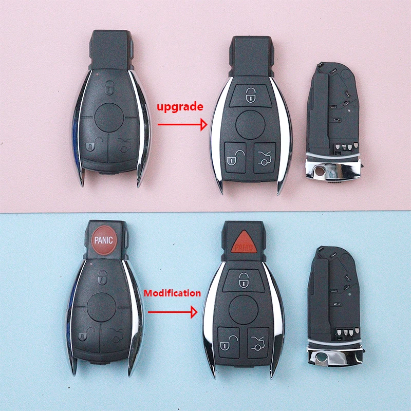 

Обновленный старый автомобильный брелок с двумя батареями для Mercedes-Benz A B C E S CL CLS CLA CLK W203 W204 W205 W210 W211 W212