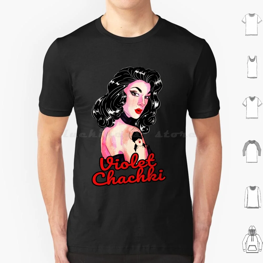 Violet Chachki T-Shirt T Shirt Cotton Men Women DIY Print Violet Chachki Violet Chacki Ru Paul Rupaul Rupauls Drag Race Drag