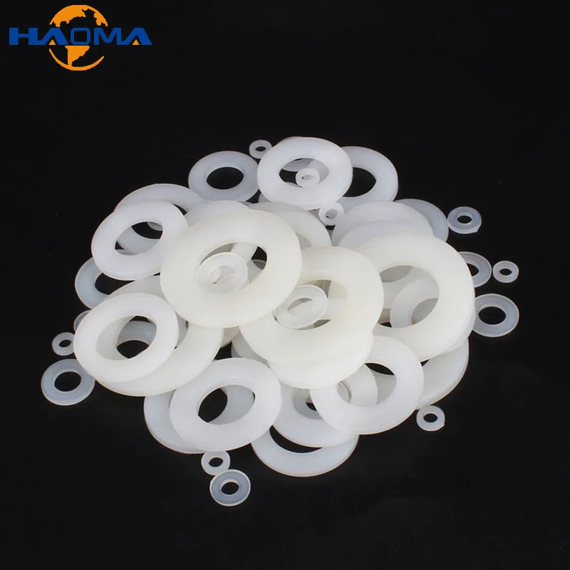 

50Pcs Nylon Flat Washer Plastic Plane Spacer M2~M14 Insulation Gasket Ring For Cylindrical Screw M2 M3 M4 M5 M6 M8 M10 M12 Black