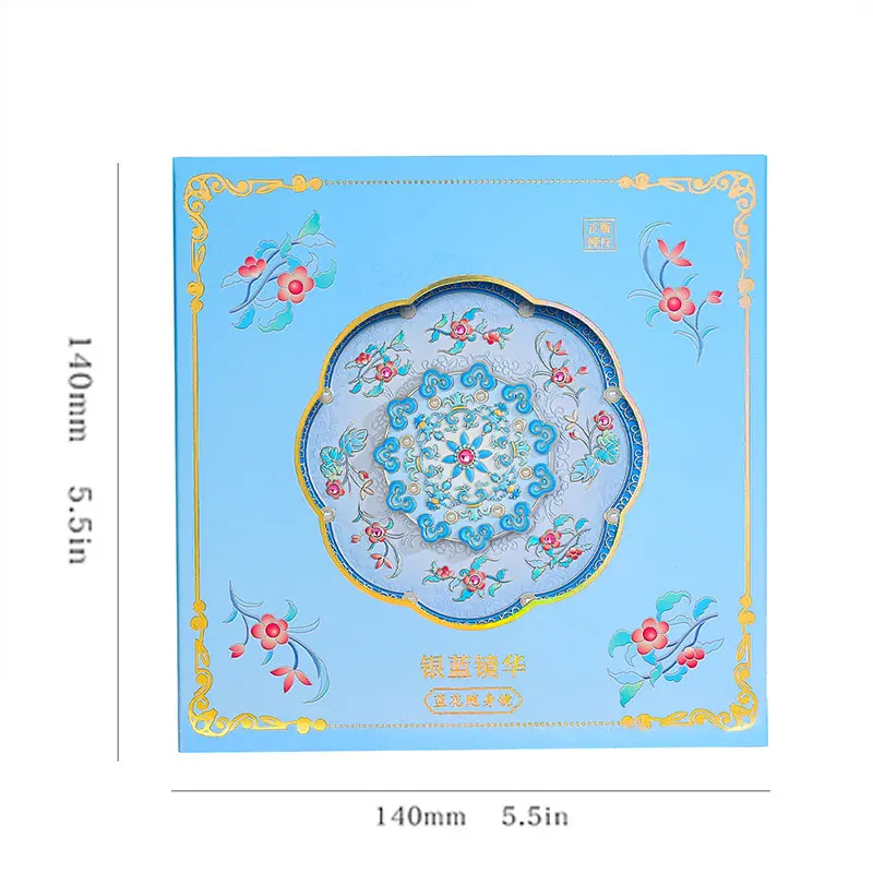 궁전 스타일 금속 화장 거울 정교한 앤티크 소형 휴대용 메이크업 거울 궁전 박물관 문화 및 창작 선물