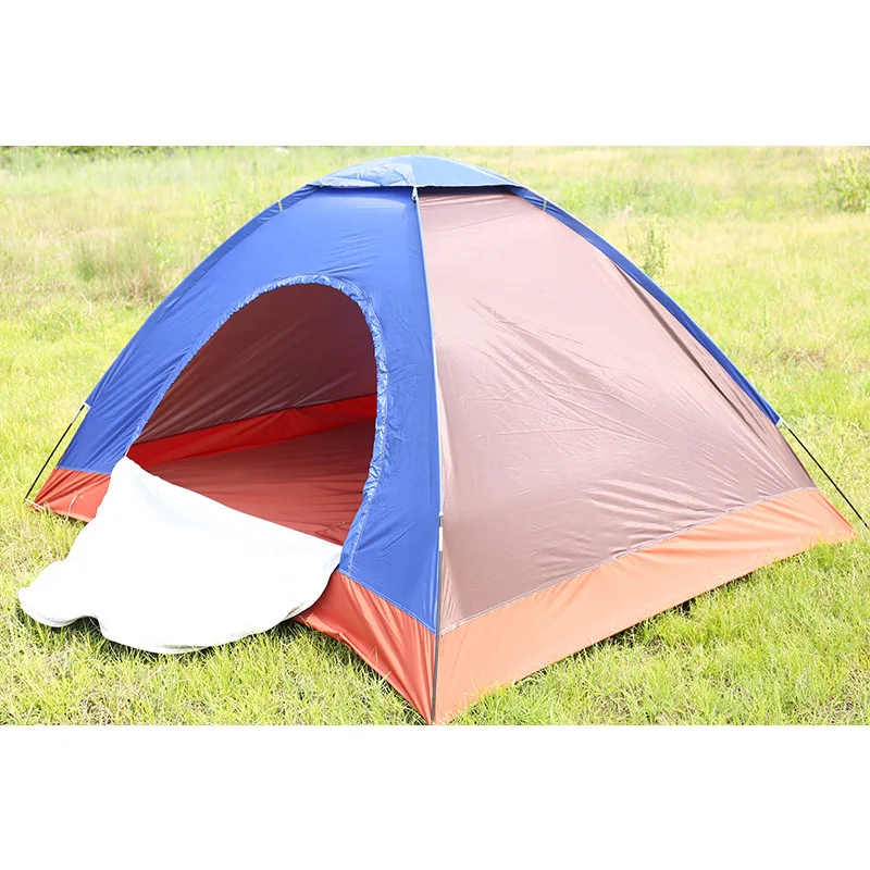 outdoor tourism mountaineering double color matching picnic tent waterproof and UV protection color random