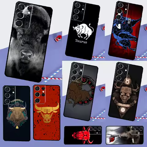 Taurus bull Phone Case For Samsung Galaxy S25 S24 Ultra S9 S10 S20 S21 FE S22 Plus S23 Ultra Back Cover