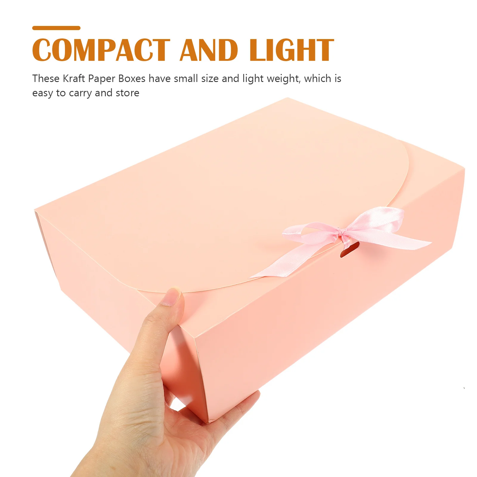 

5Pcs Small Kraft Gift Boxes Elegant Foldable Paper Treat Containers for Chocolates Candies Cookies Handmade Crafts Storage