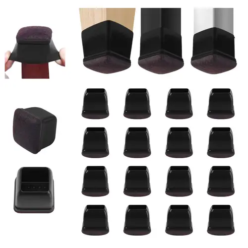 16PCS Silicone Chair Leg Floor Protectors with Wrapped Felt Sofa Table Feet Pads Non Slip Reduce Noise for Hardwood Floors - Image 8