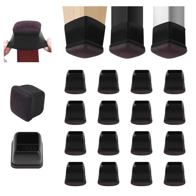 16PCS Silicone Chair Leg Floor Protectors with Wrapped Felt Sofa Table Feet Pads Non Slip Reduce Noise for Hardwood Floors - Image 8