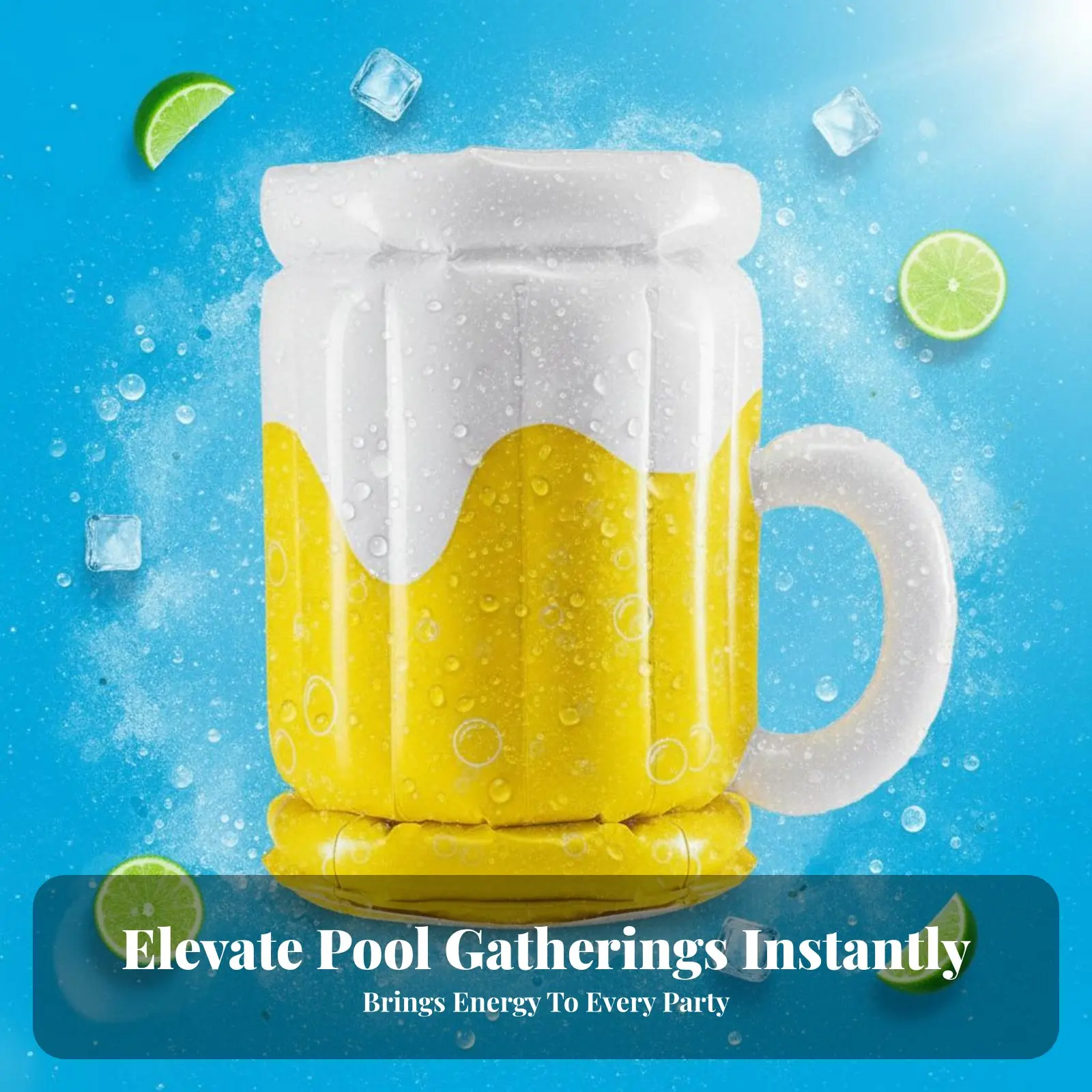Enfriador de Cerveza Inflable, Portátil, Gigante, para Fiestas, Flotante, de Gran Capacidad, para Exteriores, Barbacoa