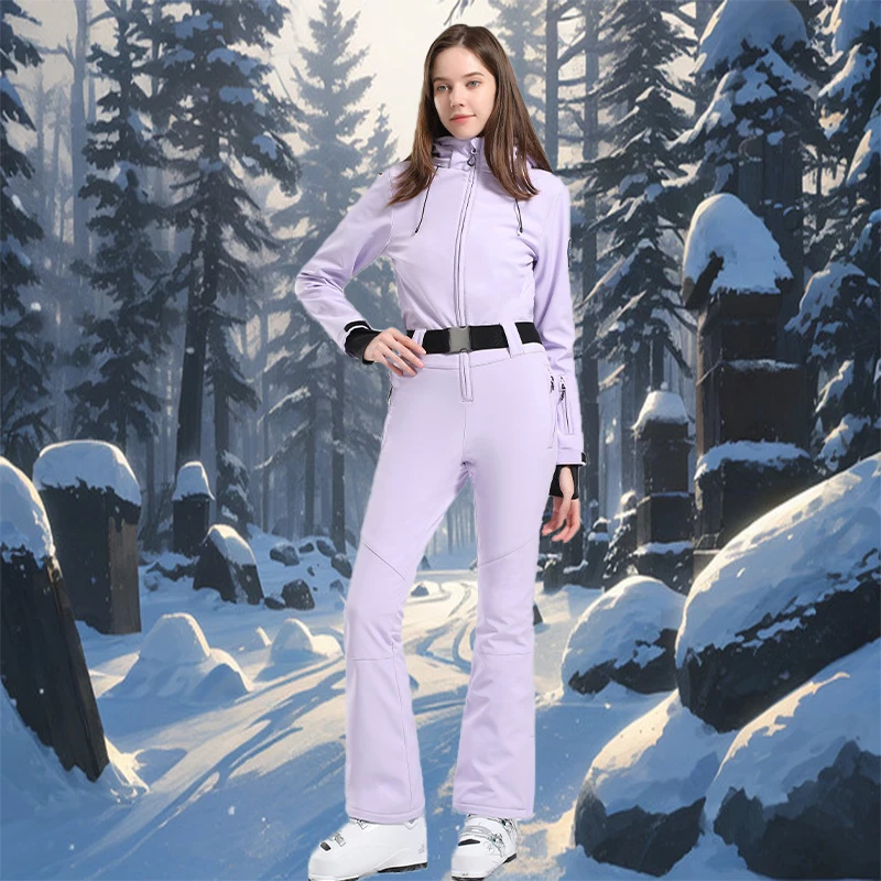 Snowboard Jumpsuit Outdoor Windproof Waterproof Overall Set 2025 Ski Suit Women One Piece Snow Wear Female Winter Skiing Clothes