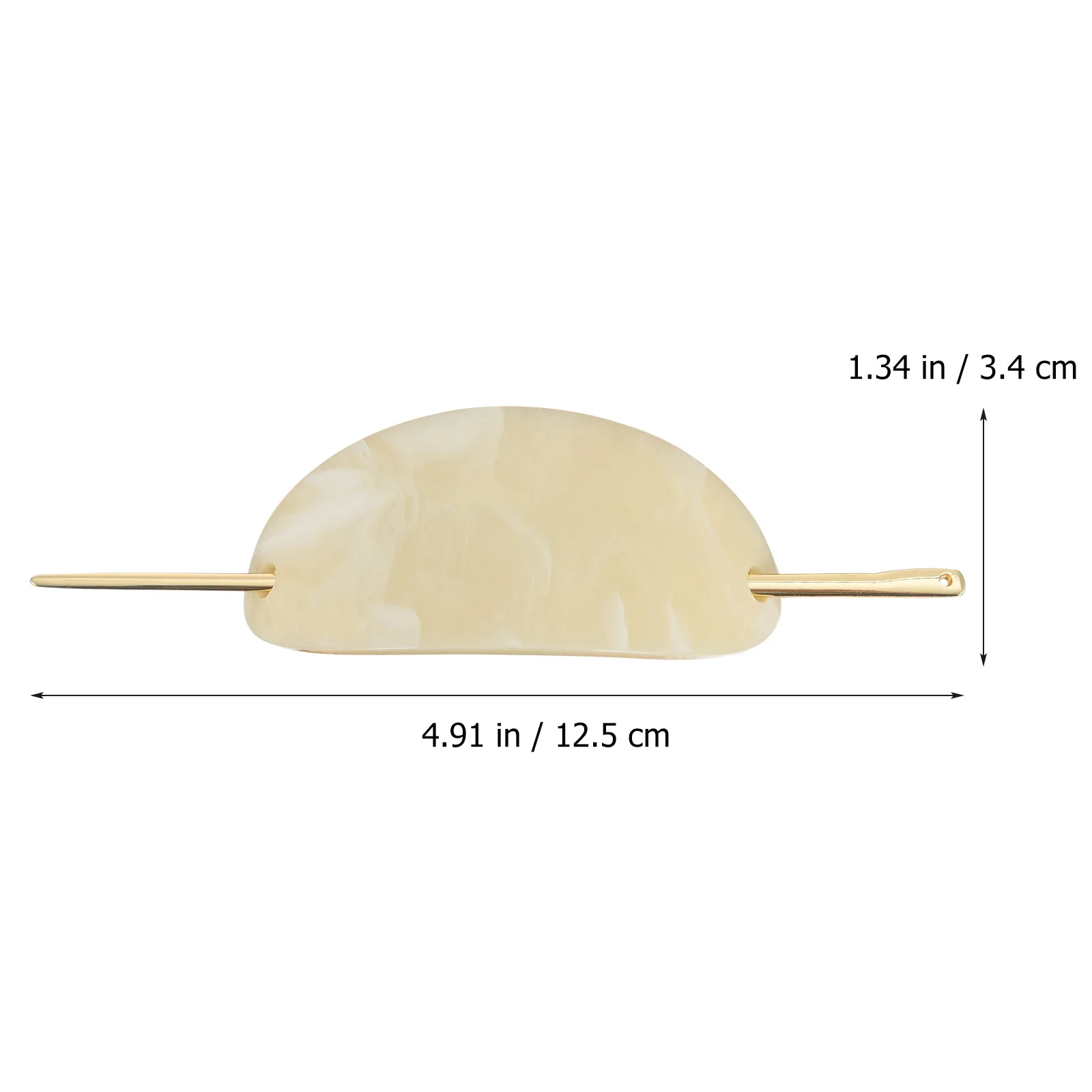 

2Pcs Oval Hair Stick Acrylic Zinc Alloy Elegant Hairpin for Wedding Party Prom Casual Wear Women Hair Styling Stick Bun Holder