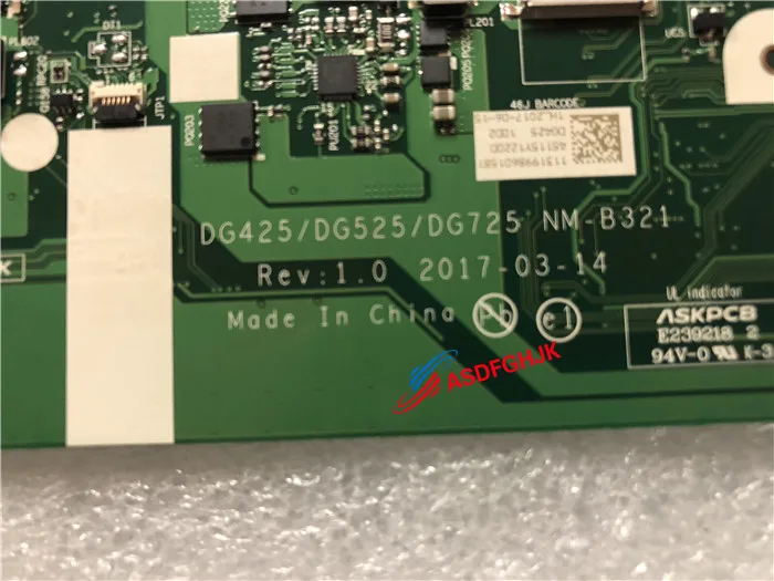 Original FOR Lenovo IdeaPad 320-15AST LAPTOP MOTHERBOARD  DG425/DG525/DG725 NM-B321  Fully tested